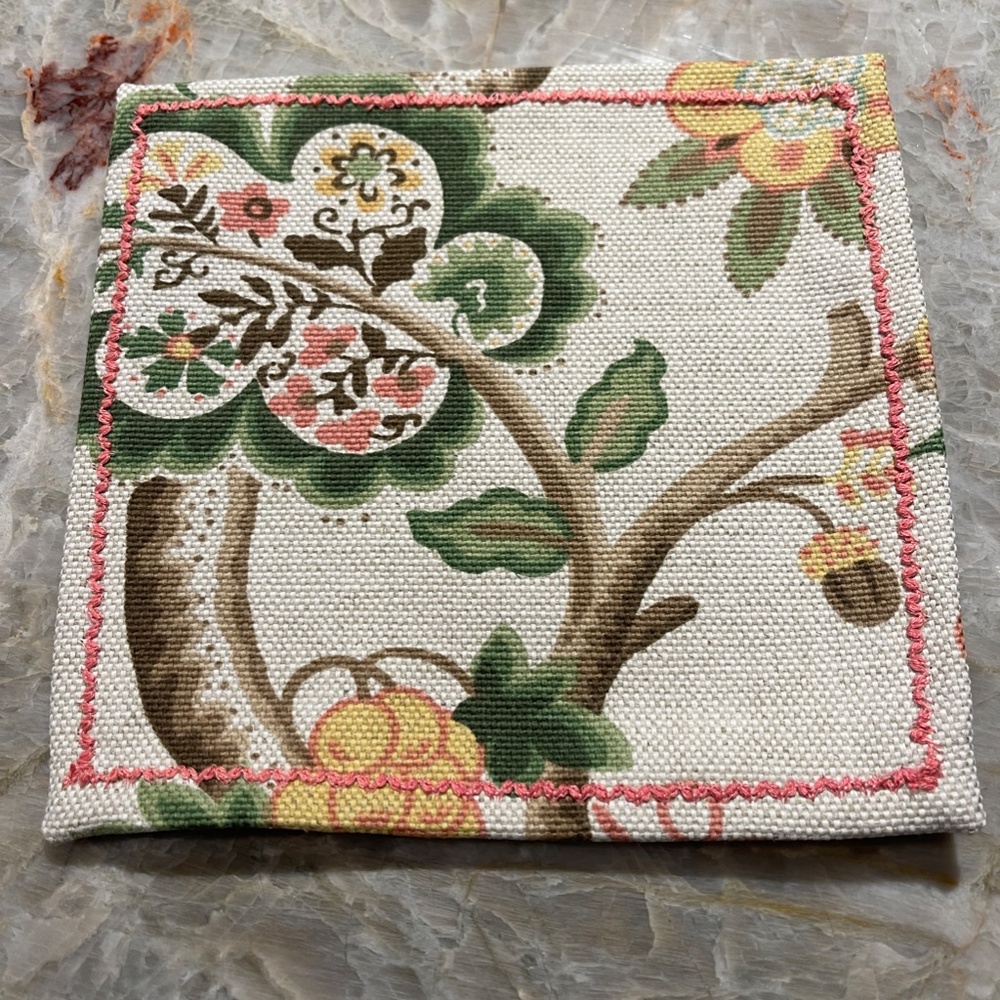 Set of 8 Cloth Napkins,  Floral Print 7"